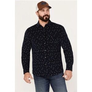 Pendleton Featherwale Corduroy Western Long Sleeve Shirt Mens XXL Navy Blue